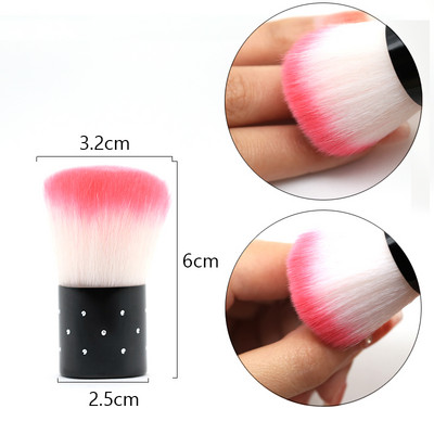 1 vnt. apvalus mažas šepetėlis nagų dažų gelio dulkių valymo šepetėliai gelio nagų priedai Makiažo šepetėlis Nagų dailės manikiūro įrankis