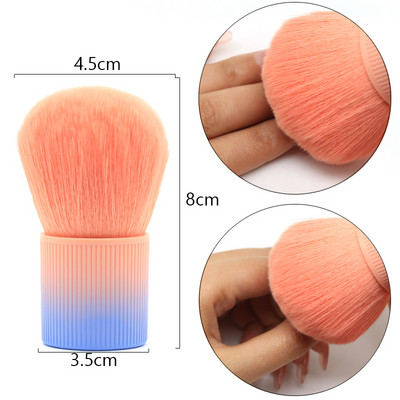 1 vnt. apvalus mažas šepetėlis nagų dažų gelio dulkių valymo šepetėliai gelio nagų priedai Makiažo šepetėlis Nagų dailės manikiūro įrankis