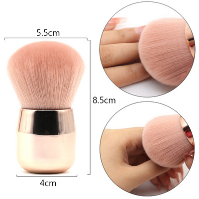 1 vnt. apvalus mažas šepetėlis nagų dažų gelio dulkių valymo šepetėliai gelio nagų priedai Makiažo šepetėlis Nagų dailės manikiūro įrankis