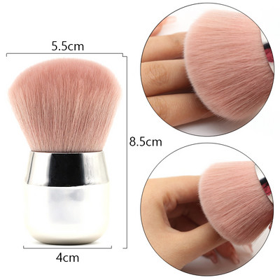 1 vnt. apvalus mažas šepetėlis nagų dažų gelio dulkių valymo šepetėliai gelio nagų priedai Makiažo šepetėlis Nagų dailės manikiūro įrankis