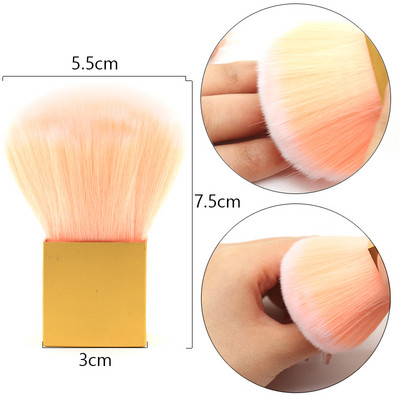 1 vnt. apvalus mažas šepetėlis nagų dažų gelio dulkių valymo šepetėliai gelio nagų priedai Makiažo šepetėlis Nagų dailės manikiūro įrankis