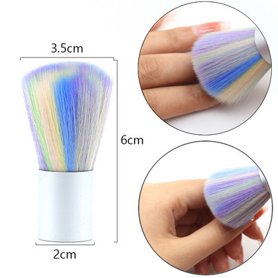 1 vnt. apvalus mažas šepetėlis nagų dažų gelio dulkių valymo šepetėliai gelio nagų priedai Makiažo šepetėlis Nagų dailės manikiūro įrankis