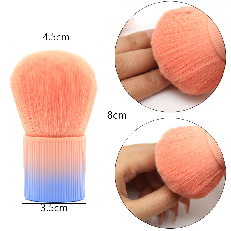 1 vnt. apvalus mažas šepetėlis nagų dažų gelio dulkių valymo šepetėliai gelio nagų priedai Makiažo šepetėlis Nagų dailės manikiūro įrankis