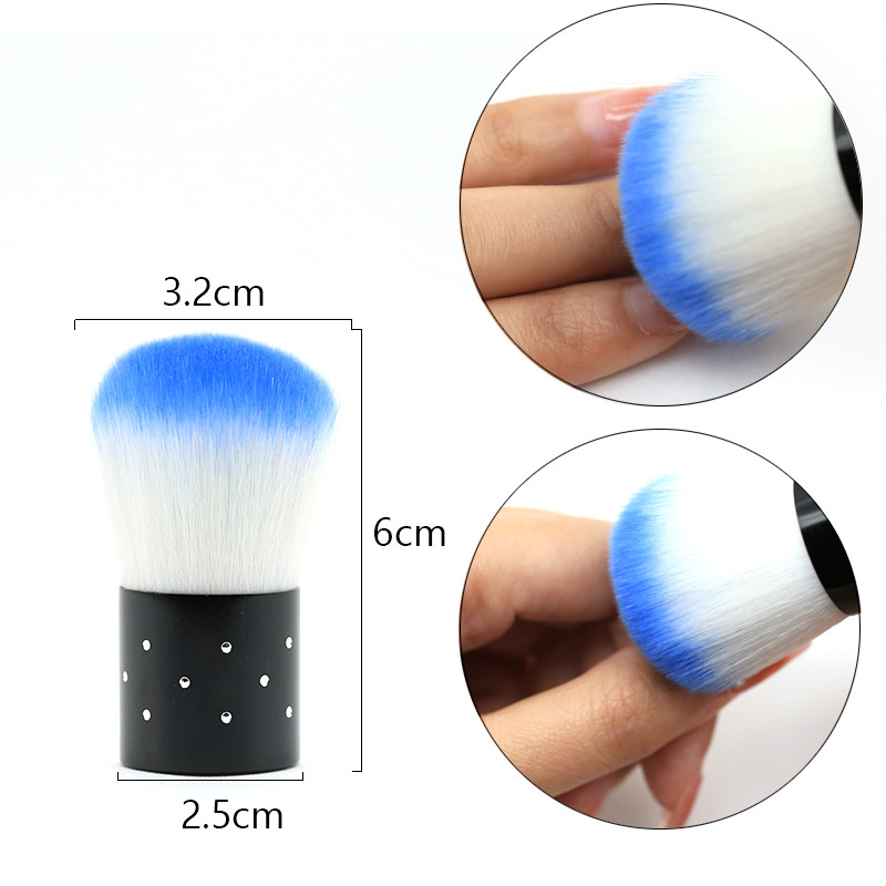 1 vnt. apvalus mažas šepetėlis nagų dažų gelio dulkių valymo šepetėliai gelio nagų priedai Makiažo šepetėlis Nagų dailės manikiūro įrankis