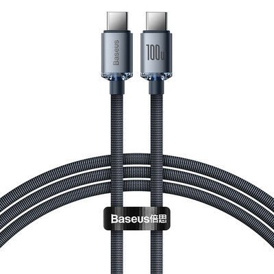 Kábel Baseus 100W USB C na typ C pre Macbook iPad 5A PD s rýchlou nabíjačkou, kábel USB C pre Xiaomi POCO X3 Pro Samsung Huawei