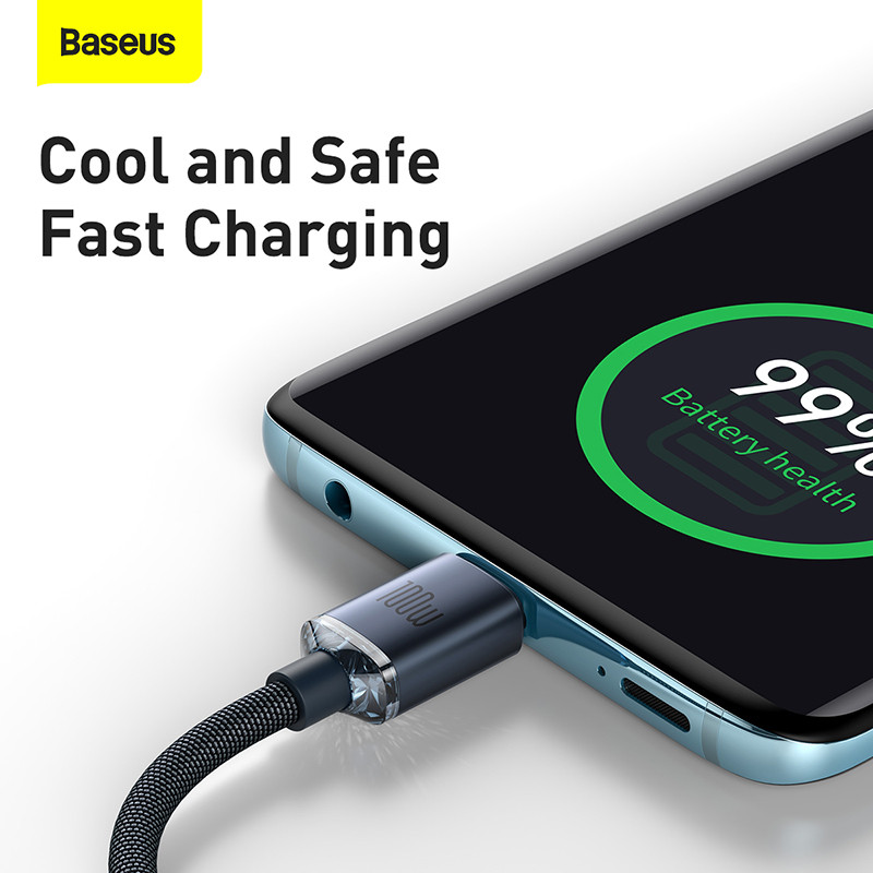 Kábel Baseus 100W USB C na typ C pre Macbook iPad 5A PD s rýchlou nabíjačkou, kábel USB C pre Xiaomi POCO X3 Pro Samsung Huawei