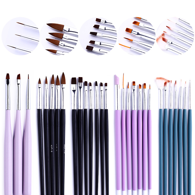 7/15 бр. UV гел, акрилна четка за нокти, четка за нокти за рисуване на чертежи, рисуване, писалка, дизайни, инструмент за рисуване на нокти