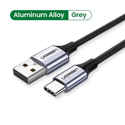 Ugreen USB C kabelis Samsung Galaxy S20 Plus mobilajam telefonam Ātrās uzlādes tipa C kabelis Xiaomi Redmi Note 10 Mi 9 USB C vadam