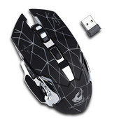 2400DPI Gaming Mouse X8 Ασύρματο ποντίκι Επαναφορτιζόμενο Αθόρυβο LED με οπίσθιο φωτισμό USB Οπτικά εργονομικά ποντίκια LOL Ποντίκια σερφ για PC Gamer