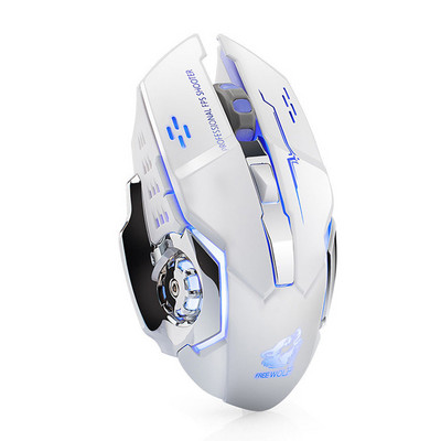 2400DPI Gaming Mouse X8 Ασύρματο ποντίκι Επαναφορτιζόμενο Αθόρυβο LED με οπίσθιο φωτισμό USB Οπτικά εργονομικά ποντίκια LOL Ποντίκια σερφ για PC Gamer
