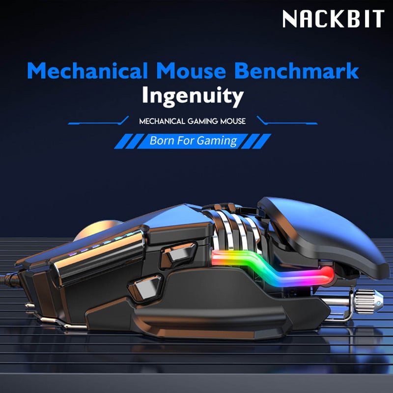 Laidinė žaidimų pelė Vandens aušinimo kompiuterio pelės RGB Gamer Ergonomiška 6 mygtukų 12800DPI LED, skirta nešiojamam kompiuteriui