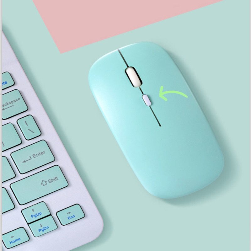 Macaron Επαναφορτιζόμενο ασύρματο ποντίκι Bluetooth 2.4G Ποντίκια USB για Android Windows Tablet Φορητός υπολογιστής για φορητούς υπολογιστές IPAD