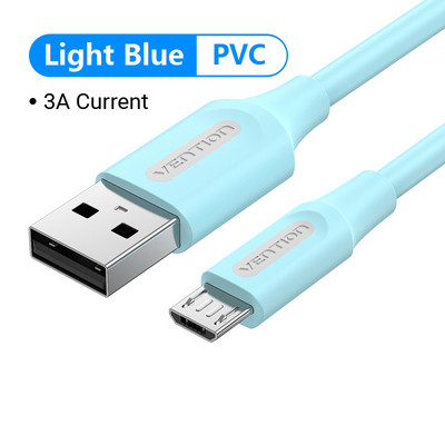 Vention Micro USB kábel 3A gyorstöltő USB adatkábel 2M 3M Samsung Xiaomi Huawei Android mobiltelefon USB töltőkábel