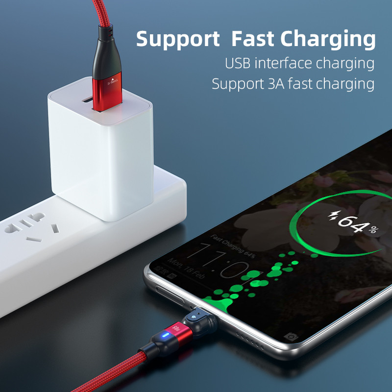 AUFU 180 Rotate PD 60W USB Type C kábel QC3.0 Fast Charge adatkábel Macbookhoz Samsung Xiaomi USB C kábel Huawei P40-hez