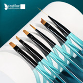 Beautilux Blue Crystal Nail Brush Nails Art Design Liner Akrilas Prancūziškas nagų priauginimas Geliniai šepetėliai Prekės profesionalams