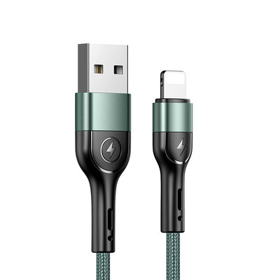 USAMS 2A USB kábel C típusú adatmagos vezetékes mikro USB kábel iPhone 8 7 6 plus 6s 5s ipad air mini Xiaomi Huawei Samsung készülékhez