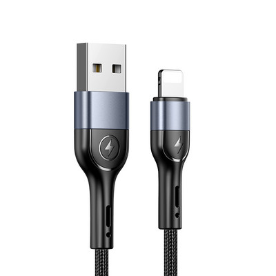 USAMS 2A USB kábel C típusú adatmagos vezetékes mikro USB kábel iPhone 8 7 6 plus 6s 5s ipad air mini Xiaomi Huawei Samsung készülékhez