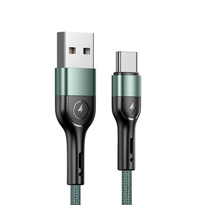 USAMS 2A USB kábel C típusú adatmagos vezetékes mikro USB kábel iPhone 8 7 6 plus 6s 5s ipad air mini Xiaomi Huawei Samsung készülékhez