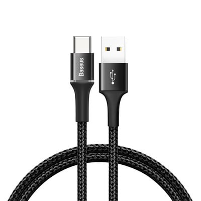 Kábel Baseus 3A USB Type-C pre Xiaomi Poco x3, Samsung Galaxy S20, S10, pre Huawei Type-C, rýchlonabíjací kábel USB-C pre mobilný telefón