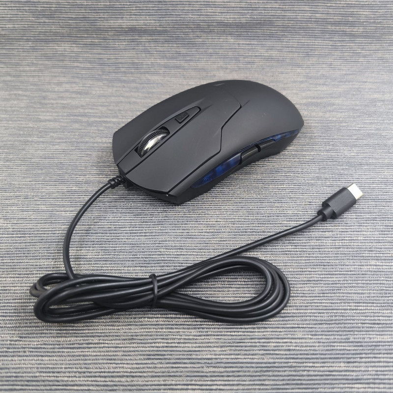 Mouse de birou cu fir silențios, 1600 DPI, 6 butoane, tip C și mouse optic USB pentru desktop, notebook, mouse pentru jocuri de computer
