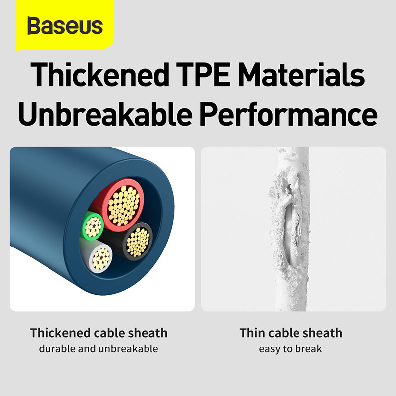 Baseus 3 u 1 USB kabel za iPhone 13 12 X 11 Pro Max Samsung S20 Xiaomi Mi 9 3.5A Micro USB Type C Kabel punjača za brzo punjenje