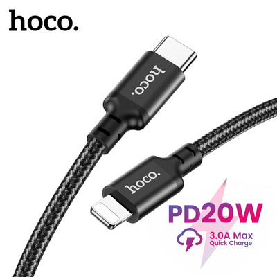 Hoco Nylon PD20W greito įkrovimo telefono laidas skirtas iPhone 12 Pro Max 12 Mini 3A PD Type C Laidas, skirtas iPhone 11 Pro Max X SE 2020