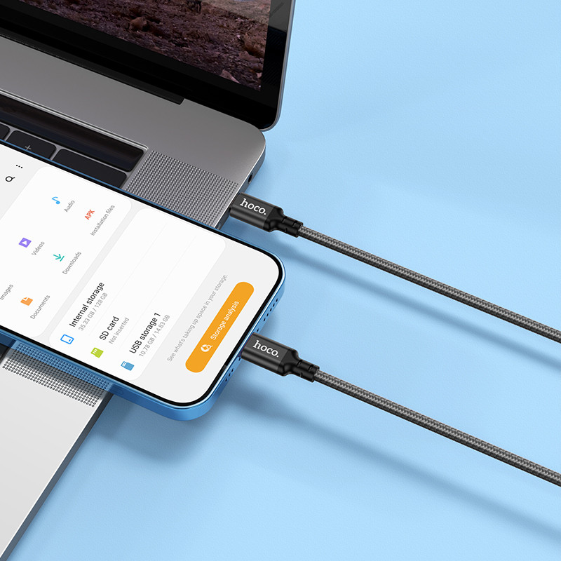 Hoco Nylon PD20W Rýchlonabíjací Kábel Pre iPhone 12 Pro Max 12 Mini 3A PD Typ C Kábel Pre iPhone 11 Pro Max X SE 2020