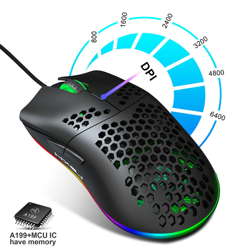 2023 m. nutildyta laidinė žaidimų pelė 6400 DPI optinė RGB šviesa 2,4 GHZ korio kompiuterinė žaidimų pelė, skirta asmeniniam kompiuteriui, nešiojamam kompiuteriui + dėžutei