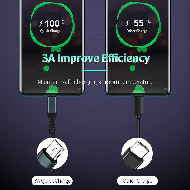 Įkroviklis PD USB Type C To Micro USB laidas skirtas Samsung s7 s6 s5 Xiaomi Note 6 Sony LG 60W greito įkrovimo duomenų laidas Android Microusb