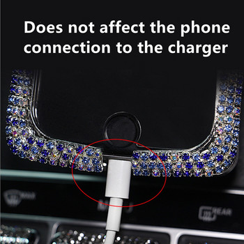 Universal θήκη τηλεφώνου αυτοκινήτου με Bing Crystal Rhinestone Βάση στήριξης αεραγωγού αυτοκινήτου Βάση κινητού τηλεφώνου για iPhone Samsung Στήριγμα αυτοκινήτου