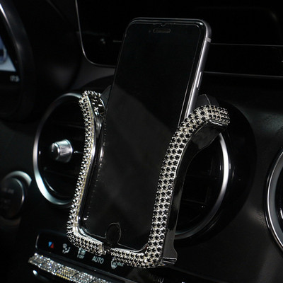 Universalus automobilinio telefono laikiklis su Bing Crystal Rhinestone automobilio oro ventiliacijos laikiklio laikikliu mobiliojo telefono laikikliu, skirtu iPhone Samsung automobilio laikikliui