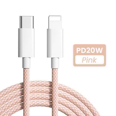 20 W PD USB C laidas skirtas iPhone 14 13 12 Pro Max greito įkrovimo USB C laidas, skirtas iPad Mini Air 2 Data AirPods Pro IOS kabelis 1/2M
