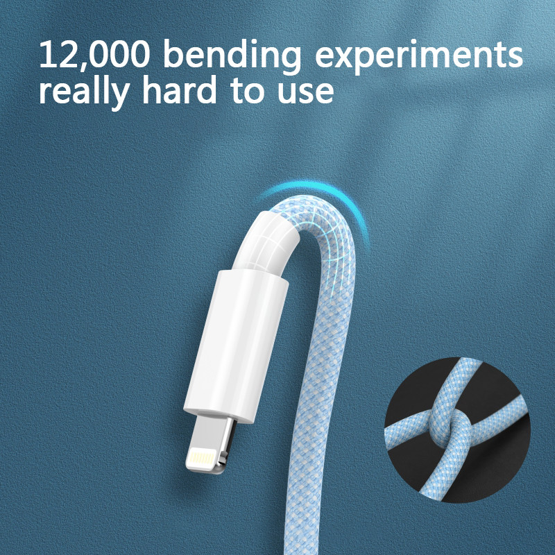 20 W PD USB C laidas skirtas iPhone 14 13 12 Pro Max greito įkrovimo USB C laidas, skirtas iPad Mini Air 2 Data AirPods Pro IOS kabelis 1/2M