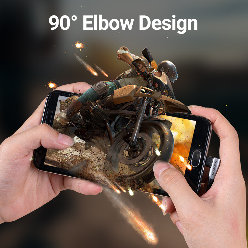 Vention Micro USB kabelis 3A 90 laipsnių greito įkrovimo duomenų kabelis, skirtas Xiaomi Remdi Samsung Android mobiliojo telefono USB įkroviklio laido laidas