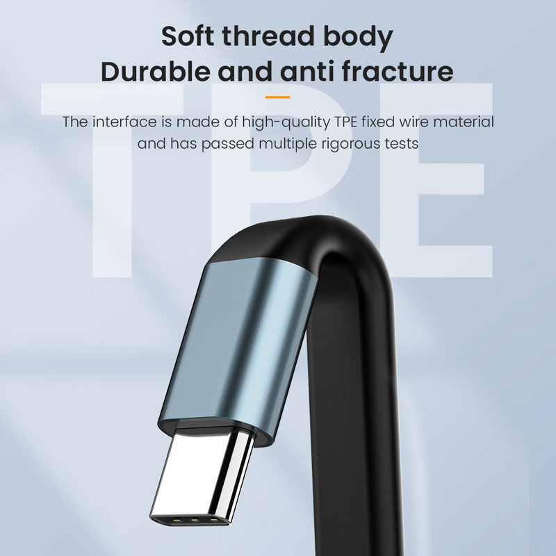 Mini raktų pakabuko nešiojamasis USB duomenų kabelis, skirtas iPhone 3A greito įkrovimo C tipo mikro USB C trumpo laido laidas, skirtas Xiaomi Huawei Poco