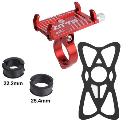 Držiak na telefón z hliníkovej zliatiny na bicykel, motocykel, elektrický skúter, horský bicykel, držiak na mobilný telefón, cyklistické príslušenstvo