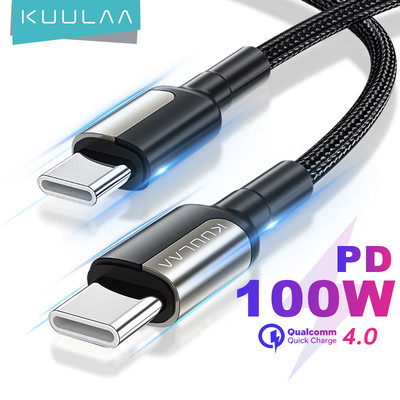 KUULAA USB C na USB tip C kabel PD 100W brzo punjenje za Samsung S10 S9 MacBook iPad Huawei Quick Charge Wire USBC kabel