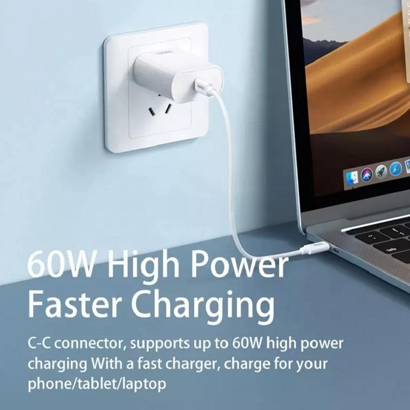 60 W greito įkrovimo kabelių rinkinys Atmintinės dėžutė Daugiafunkcis USB įkroviklis Duomenų kabelio organizatorius Nešiojamas įkrovimo kabelių rinkinys Saugojimo dėžutė