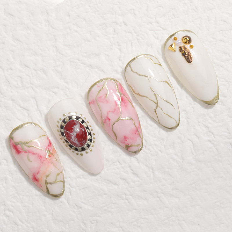 Nagų šepetėlių rinkinys 5 vnt., skirtas geliniam lakui French Stripe Line DIY Piešimo reikmenys profesionalams Manikiūro aksesuarai Nagų dailės įrankiai