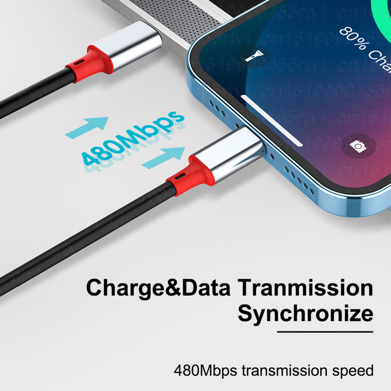 1,8M PD 20W spyruoklinis USB C kabelis, skirtas iPhone greito įkrovimo 8 kontaktų iki C tipo ištraukiamas kabelis, skirtas iPhone 14 13 12 Pro Max duomenų kabeliui