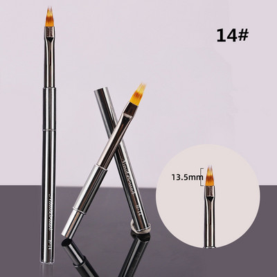 15Style Nail Art ecset fém színátmenetes bélés festés virágvonalak csíkos rajzoló toll lakk francia UV gél hosszabbító építő eszköz