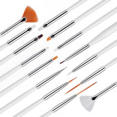Nagų šepetėlių rinkinys Manikiūro gelinis šepetėlis, skirtas nagų dailės šepetėliui, manikiūro įrankis akrilo tapybai gelio šepetėlis Carving Gel Brush Liner Brush Kit