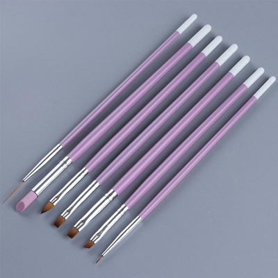 Nagų šepetėlių rinkinys Manikiūro gelinis šepetėlis, skirtas nagų dailės šepetėliui, manikiūro įrankis akrilo tapybai gelio šepetėlis Carving Gel Brush Liner Brush Kit