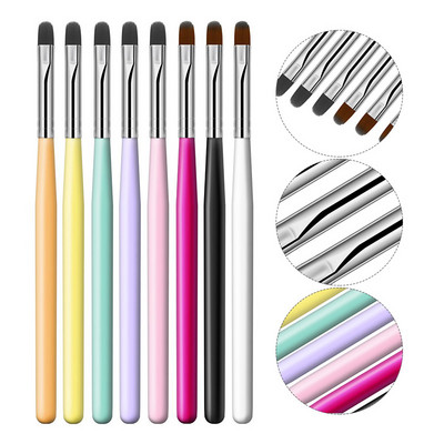 Nagų šepetėlių rinkinys Manikiūro gelinis šepetėlis, skirtas nagų dailės šepetėliui, manikiūro įrankis akrilo tapybai gelio šepetėlis Carving Gel Brush Liner Brush Kit