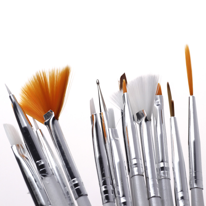 Nagų šepetėlių rinkinys Manikiūro gelinis šepetėlis, skirtas nagų dailės šepetėliui, manikiūro įrankis akrilo tapybai gelio šepetėlis Carving Gel Brush Liner Brush Kit
