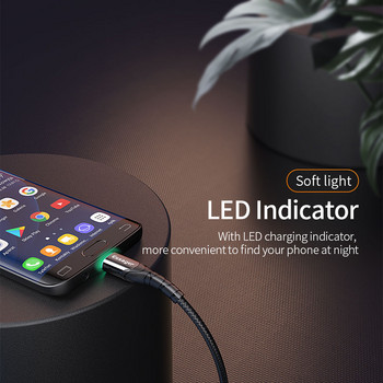 Essager LED Micro USB Cable 3A Fast Charging Charger Microusb for Samsung Xiaomi Data Wire Cord Καλώδιο κινητού τηλεφώνου Android 3M 2M