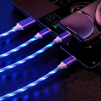 3 v 1 USB nabíjačka pre iPhone, Android, Xiaomi, Samsung, Huawei, Light, dátový nabíjací kábel pre Apple, iPad, nabíjací kábel typu C