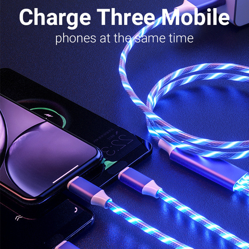 3 v 1 USB nabíjačka pre iPhone, Android, Xiaomi, Samsung, Huawei, Light, dátový nabíjací kábel pre Apple, iPad, nabíjací kábel typu C