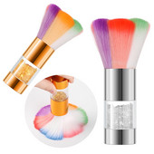 Rainbow Nail Art porkefe akril UV gél lakk púder tisztító eszköz puha csillogó púder eltávolító smink ecsetek manikűr eszközök