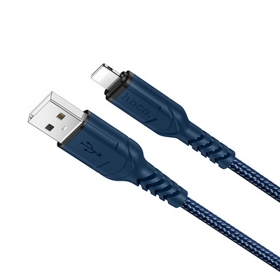 HOCO USB laidas iPhone kabinai 11 12 13 Pro Max X Xs Max XR 8 ipad2 mini 2.4A greito įkrovimo laidai telefono įkroviklis Wire Data Sync